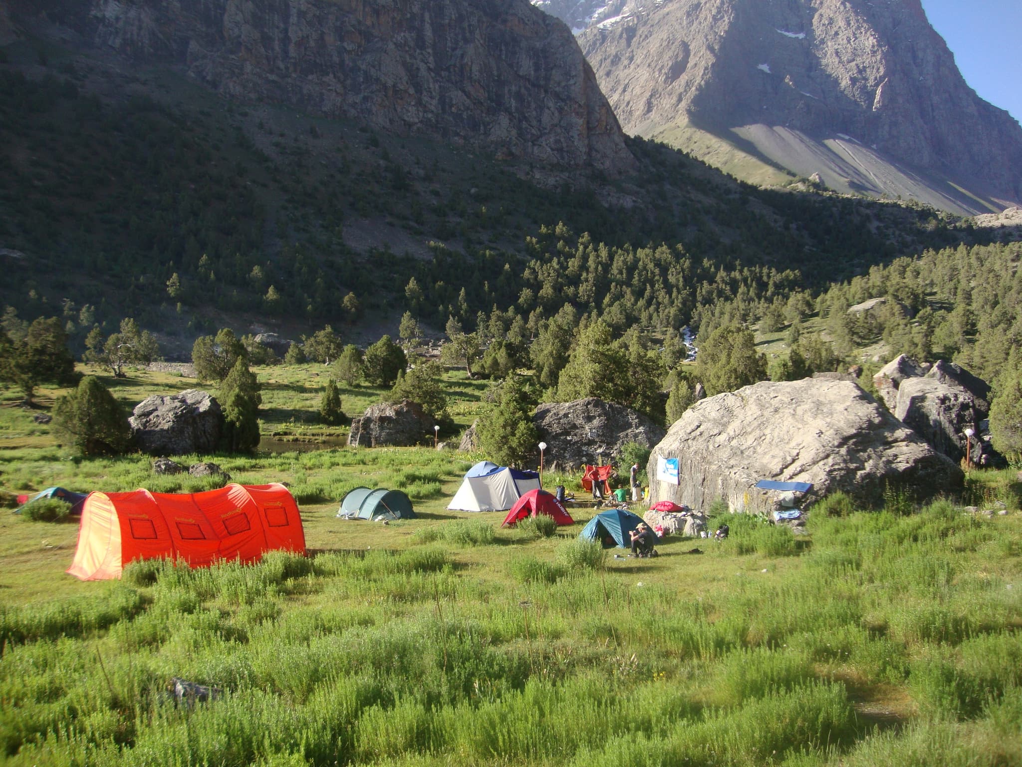 Camping in the Fann Mountains of Tajikistan
