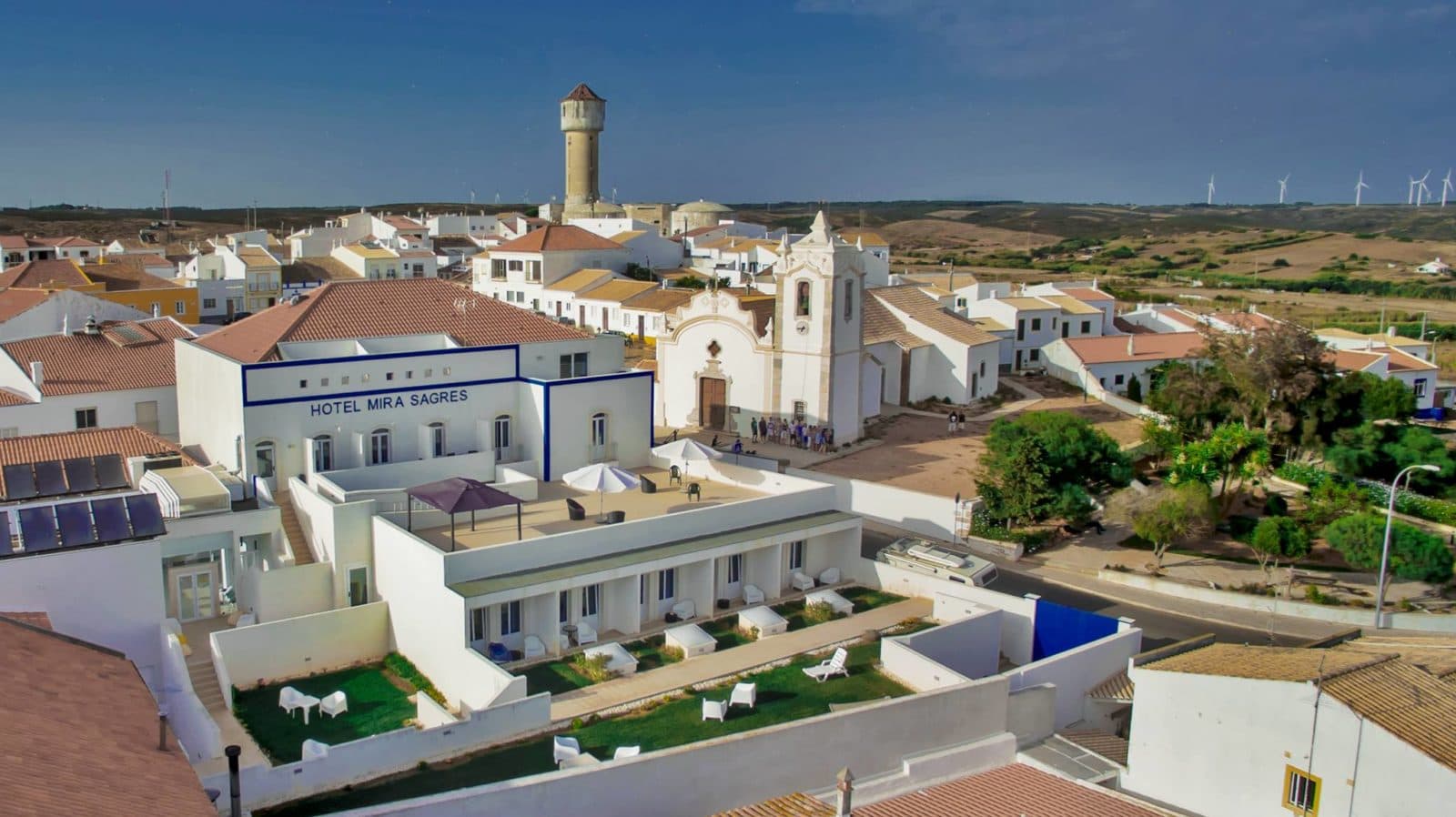 Aerial view of the Hotel Mira Sagres in Portugal