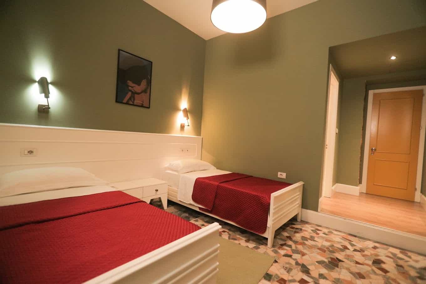 Twin room at Artistic Tirana Blloku Hotel, Albania.