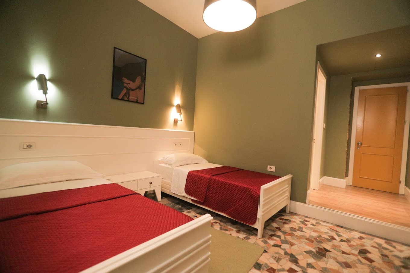 Twin room at Artistic Tirana Blloku Hotel, Albania.