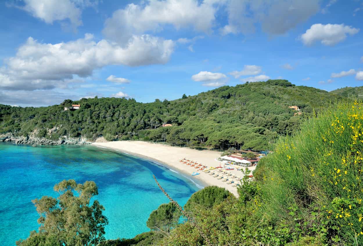 Fetovaia Beach in Marina di Campo on the island of Elba, Tuscany