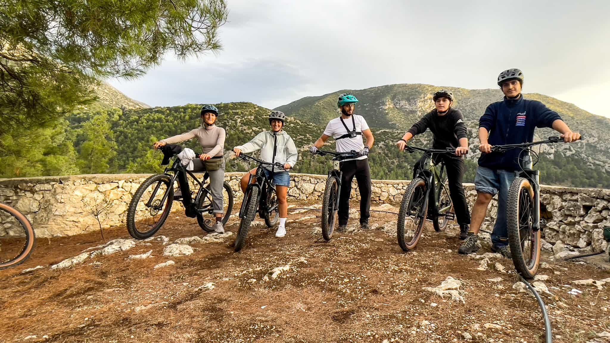 E-biking on the Mainalon Trail, Greece.