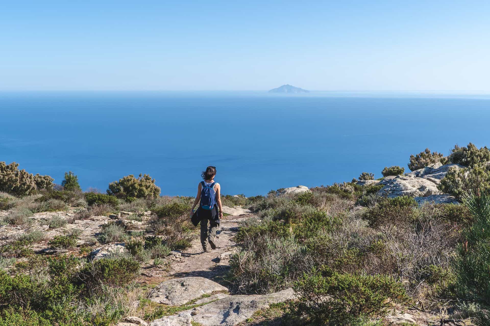 Fourth stage of the Elba GTE trail in Tuscay, Italy.