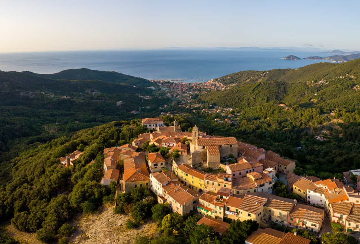 Poggio village, Elba island in the Tuscan Archipelago.