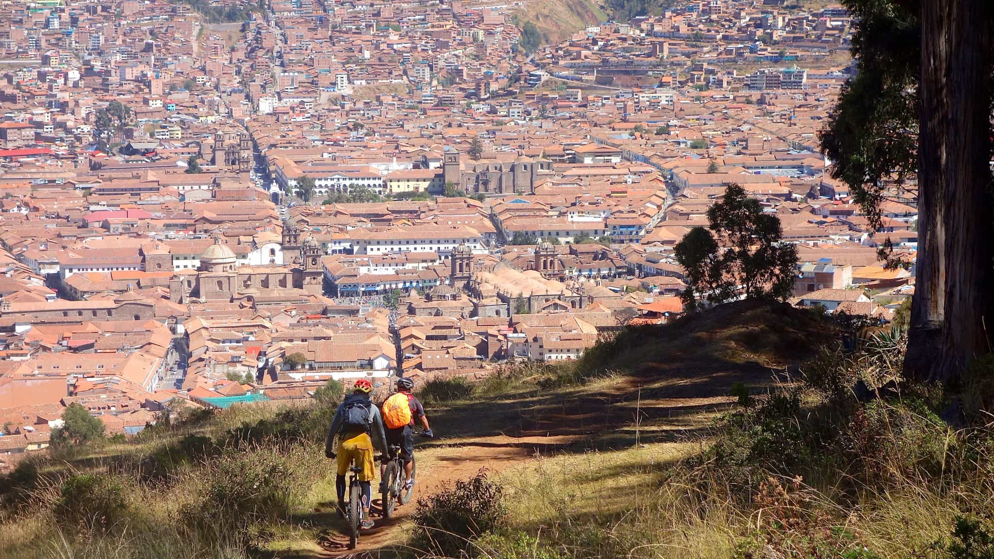 Biking around the outskirts of Cusco, peru