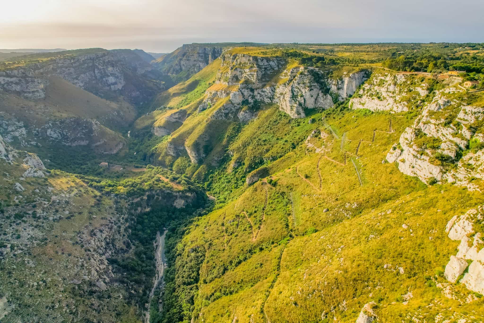 Cassibile River in Cavagrande del Cassibile natural reserve, Sicily, Italy