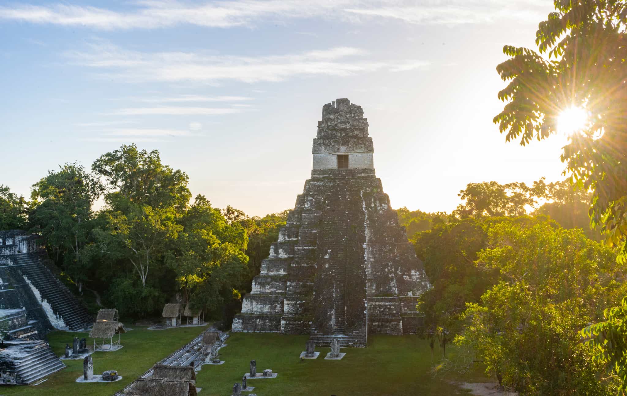 Tikal National Park at sunrise in Guatemala