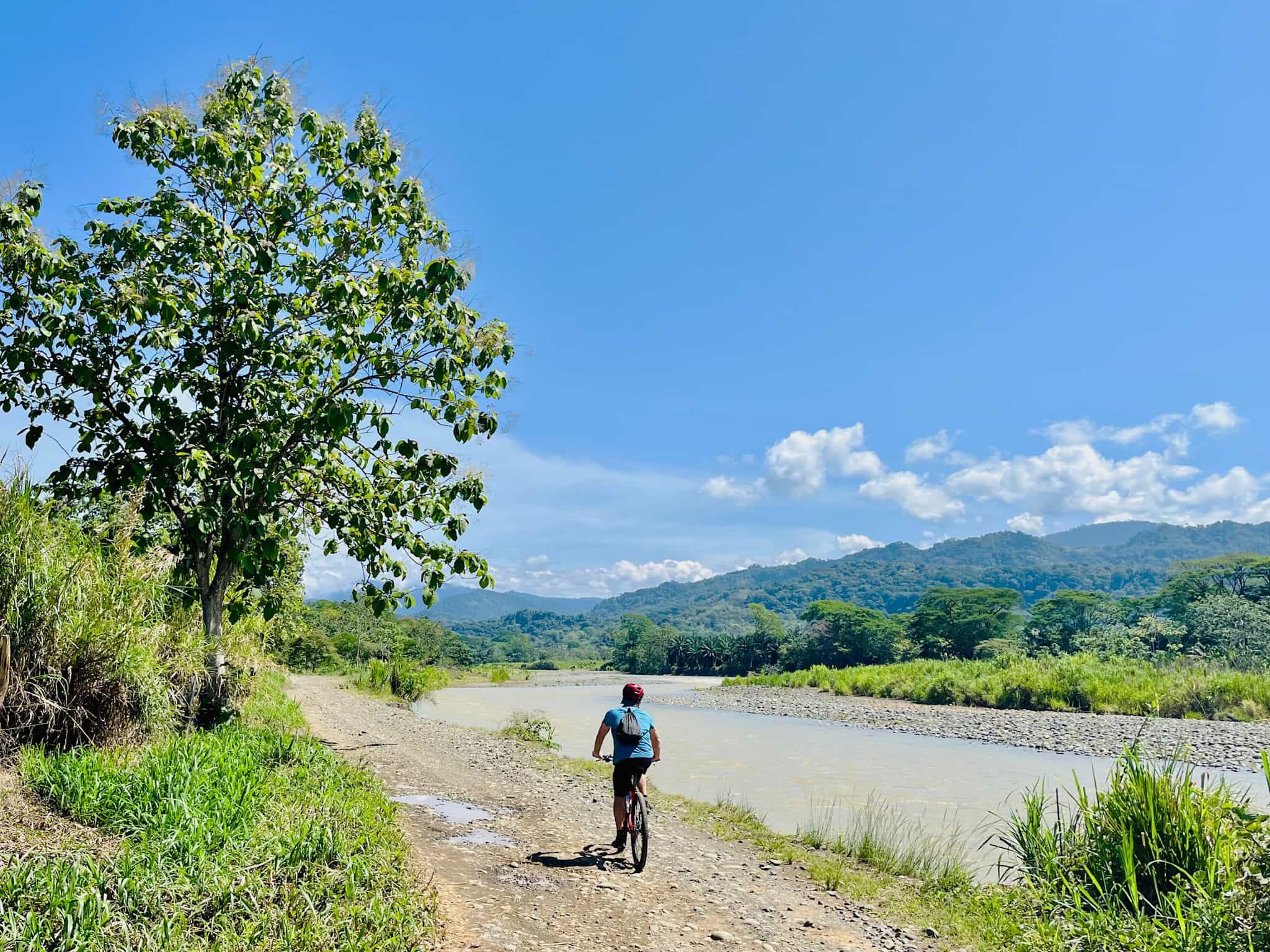 Cycling beside the Pacuare River, Costa Rica