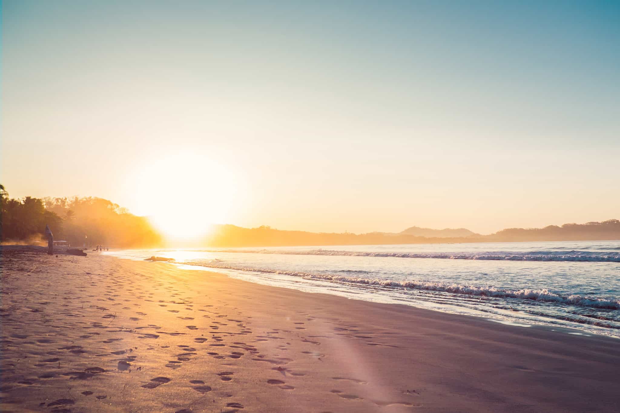 sunset on the beaches of Guanacaste Costa Rica,