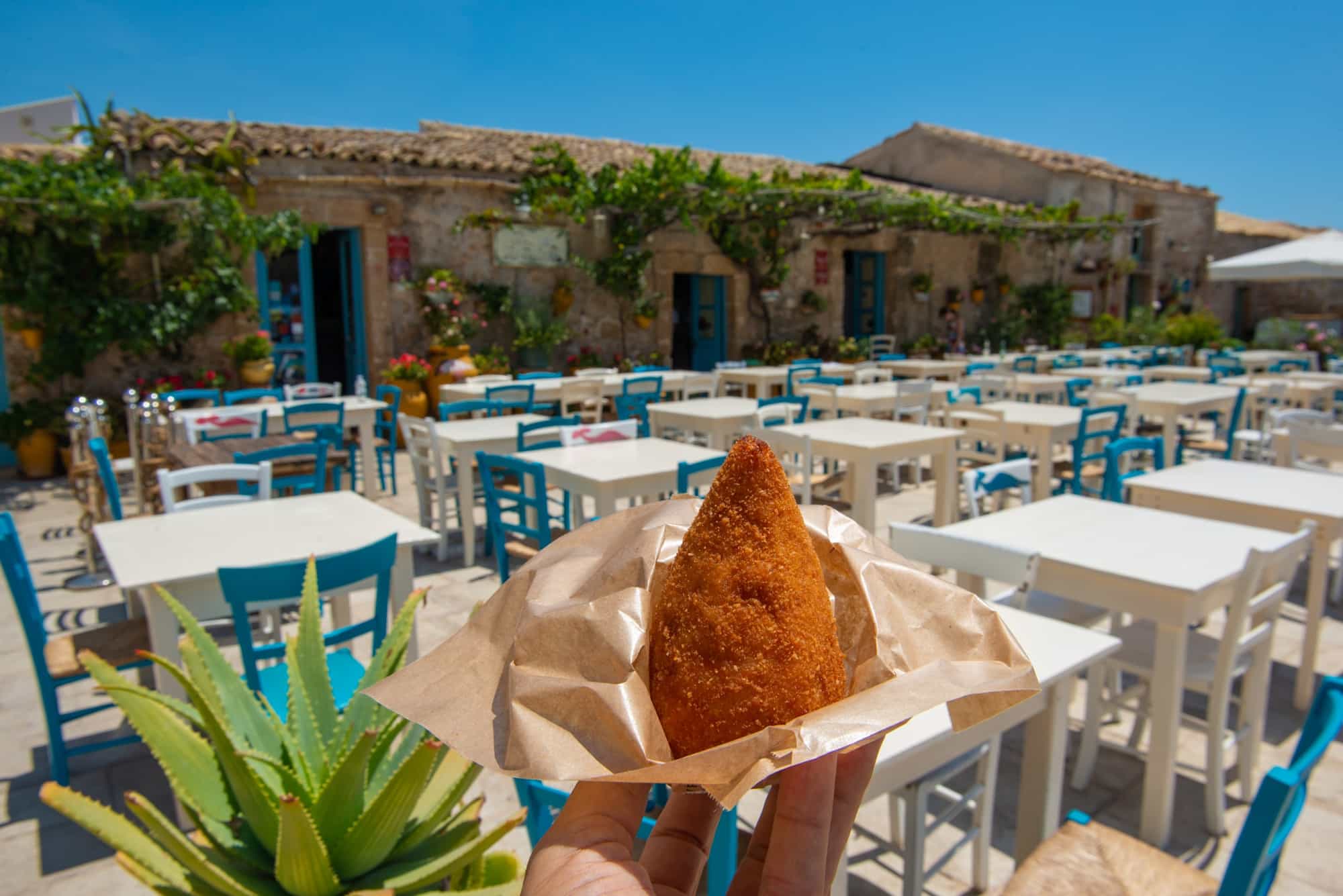 Street food in Marzamemi, Sicily