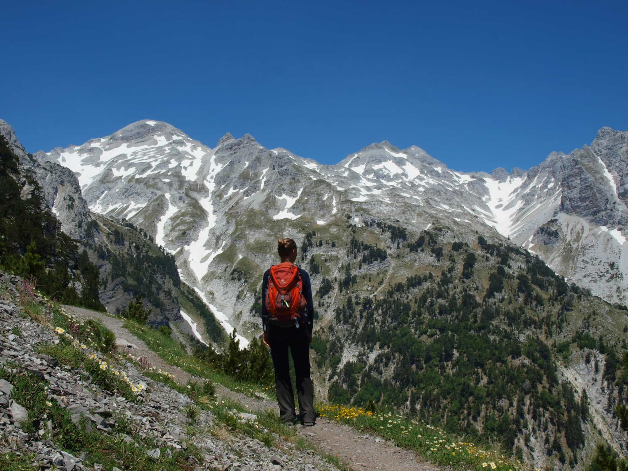 At the top of Valbona Pass, Albania